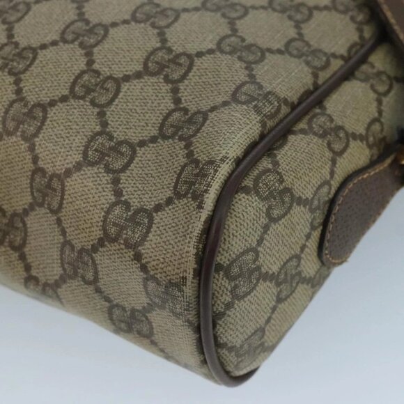 GUCCI GG Supreme Web Sherry Line Shoulder Bag PVC Beige 56 02 088 Auth 111361 - Picture 9 of 16